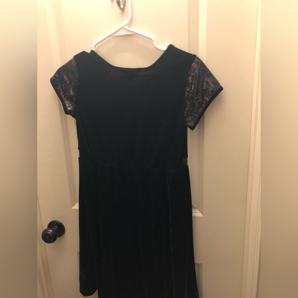 Black dress with bow and sequins